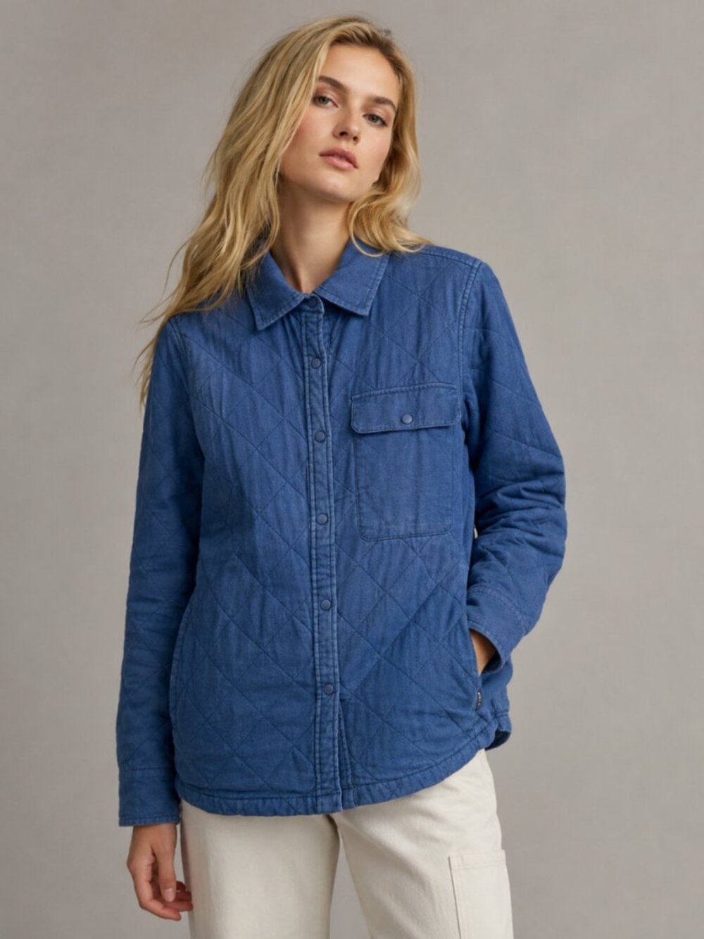 Helly Hansen SP Shirt Jacket Blue Quilted Cotton Women’s Shacket